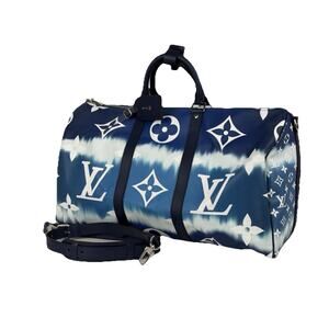 Louis Vuitton Escale Blue Keepall 50 Duffle Giant Monogram Bag